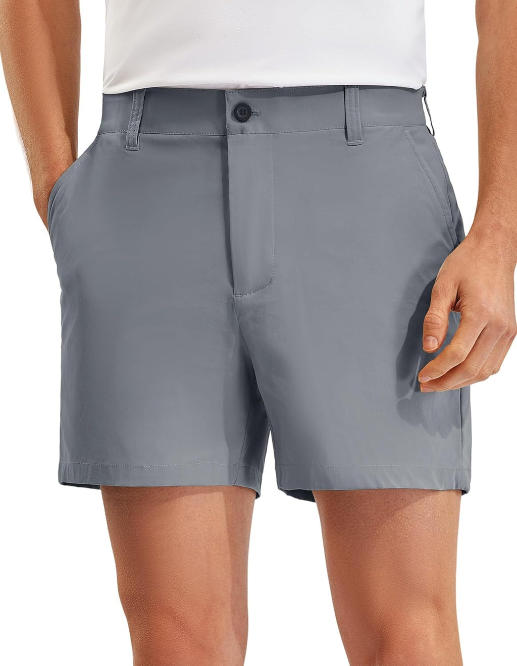 PULI Men's Golf Shorts Relaxed Fit Stretch Dress Lightweight Casual Waterproof Travel Quick Dry Summer Shorts 5 Inch Inseam