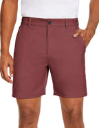 PULI Men's Golf Dress Shorts Flat Front Hybrid 7 Inch Lightweight Quick Dry Chino Casual with Pockets