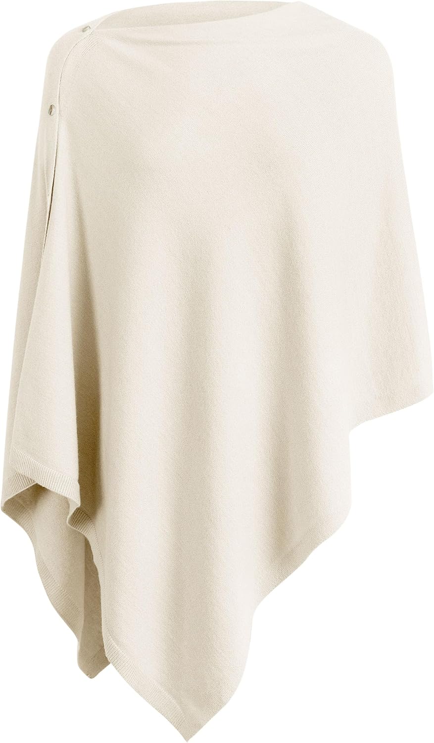 PULI Women's Versatile Knitted Shawls Scarf Poncho Sweater with Buttons Lightweight Spring Summer Fall Wraps