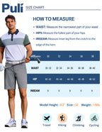 PULI Men's Golf Dress Shorts 7 Inch with 5 Pockets
