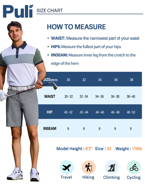 PULI Men's Golf Dress Shorts 7 Inch with 5 Pockets