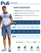 PULI Men's Golf Dress Shorts 7 Inch with 5 Pockets