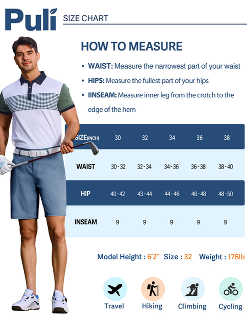 PULI Men's Golf Dress Shorts 7 Inch with 5 Pockets