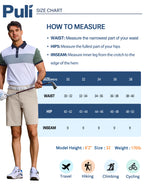 PULI Men's Golf Dress Shorts 7 Inch with 5 Pockets