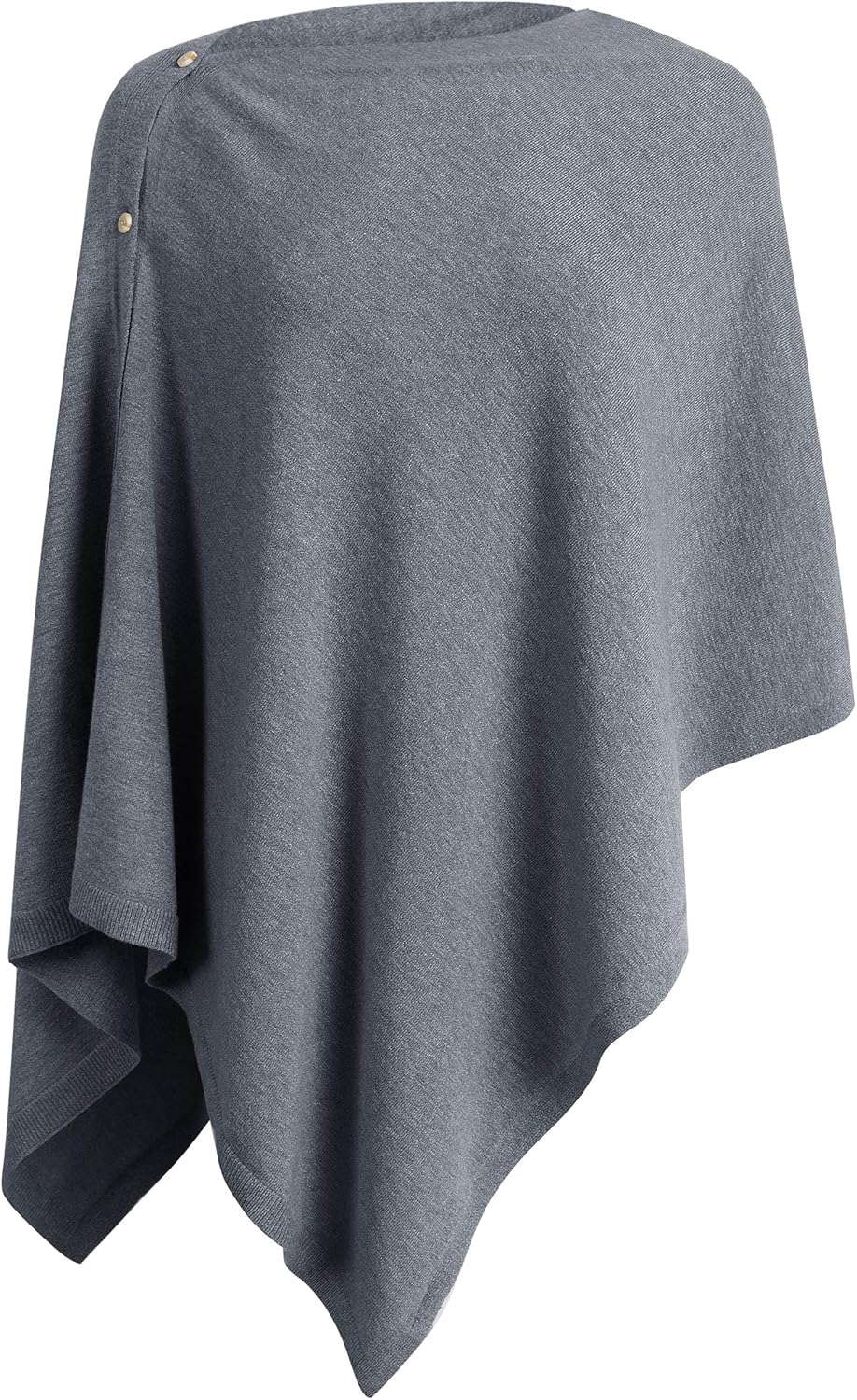 PULI Women's Versatile Knitted Shawls Scarf Poncho Sweater with Buttons Lightweight Spring Summer Fall Wraps