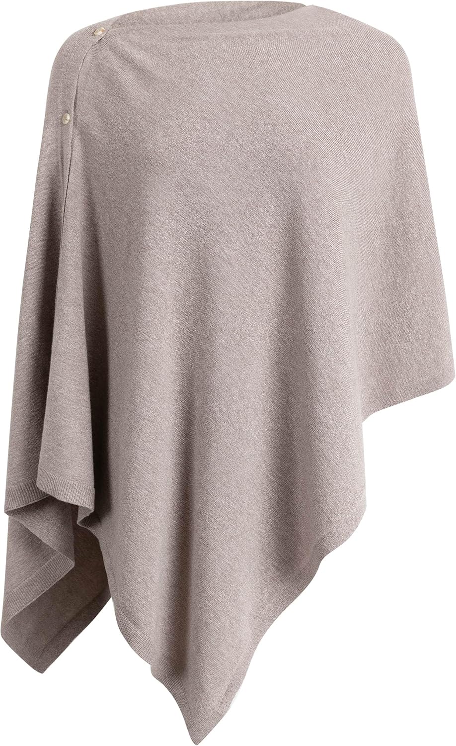 PULI Women's Versatile Knitted Shawls Scarf Poncho Sweater with Buttons Lightweight Spring Summer Fall Wraps