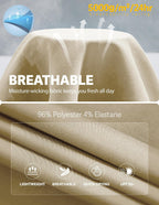 PULI Men's Golf Shorts 11 Inch Inseam Flat Front Lightweight Quick Dry with 5 Pockets for Travel Casual Business