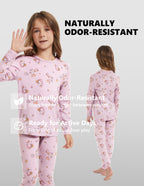 Woolcano Kid's 190g Merino Wool Unisex Base Layer Set Lightweight Thermal Underwear