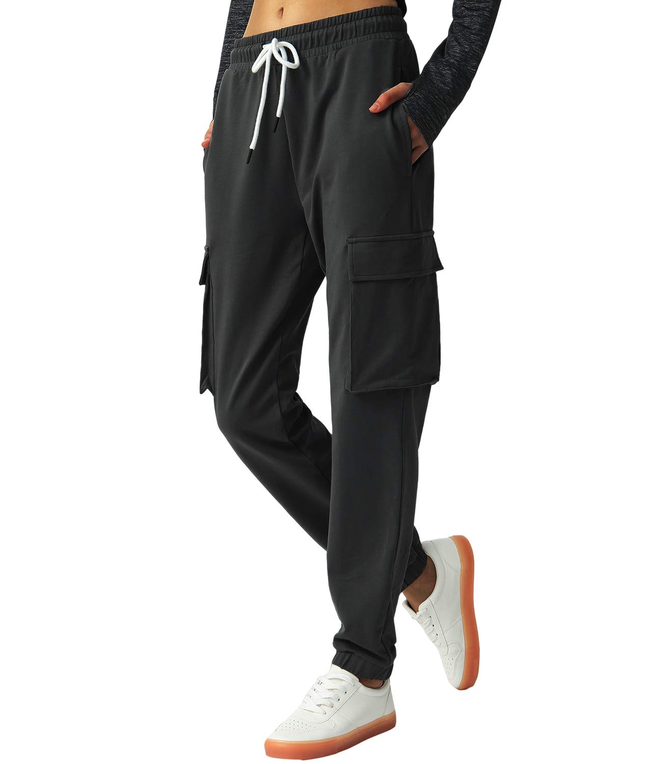 SPECIALMAGIC Women's Cargo Sweatpants Cotton Athletic Joggers