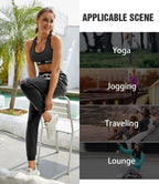 PULI Women's Workout Sweatpants Cotton Jogger Ribber Splicing Lounge Sweat Pants with Zipper Pocket