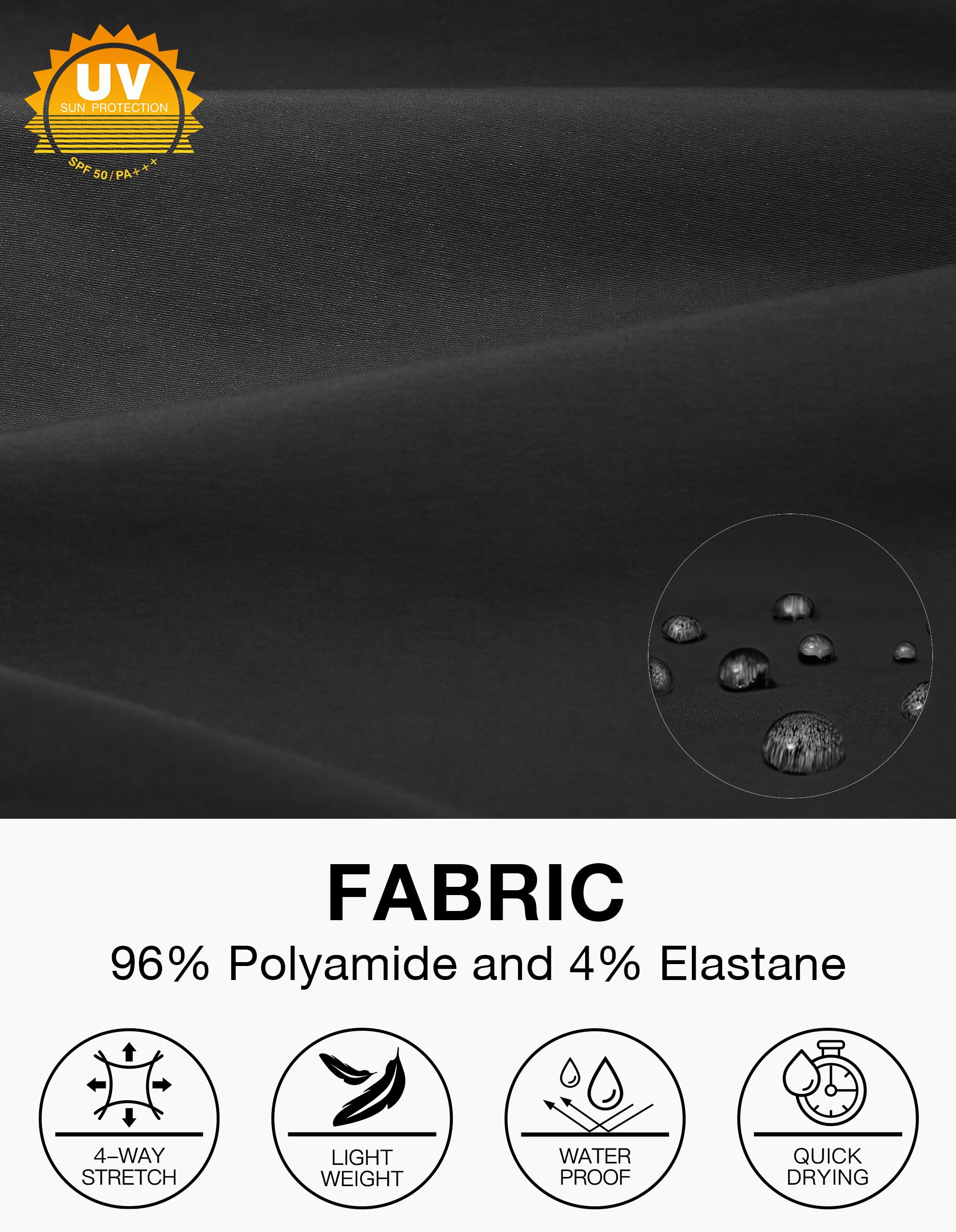 SPECIALMAGIC Men's Golf Pants Stretch Hiking Travel Waterproof Casual Lightweight Slim Fit Quick Dry Tarpred with Pockets