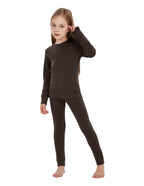 Woolcano Kid's 260g Merino Wool Unisex Base Layer Set Lightweight Thermal Underwear