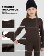 Woolcano Kid's 260g Merino Wool Unisex Base Layer Set Lightweight Thermal Underwear
