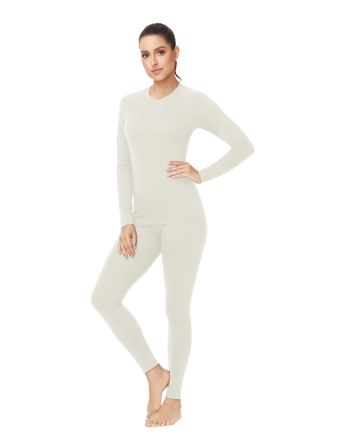 Woolcano Women's 260g Merino Wool Base Layer Set Lightweight Thermal Underwear