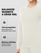 Woolcano Women's 260g Merino Wool Base Layer Set Lightweight Thermal Underwear