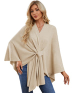 PULI Women's Shawl Wraps Soft Open Front Poncho Sweater for Spring Fall Winter