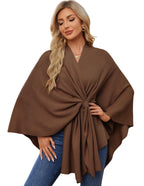 PULI Women's Shawl Wraps Soft Open Front Poncho Sweater for Spring Fall Winter