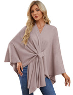 PULI Women's Shawl Wraps Soft Open Front Poncho Sweater for Spring Fall Winter