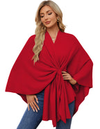 PULI Women's Shawl Wraps Soft Open Front Poncho Sweater for Spring Fall Winter