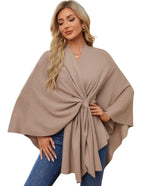 PULI Women's Shawl Wraps Soft Open Front Poncho Sweater for Spring Fall Winter