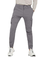 PULI Men's Waterproof Hiking Pants Slim Fit Cargo Joggers Stretch Quick Dry Outdoor Pants with Pockets