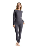 Woolcano Women's 190g Merino Wool Base Layer Set Lightweight Thermal Underwear