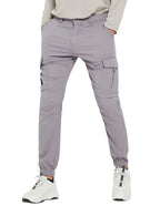PULI Men's Waterproof Hiking Pants Slim Fit Cargo Joggers Stretch Quick Dry Outdoor Pants with Pockets