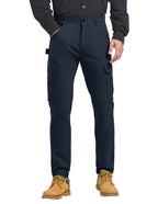 PULI Men's Carpenter Work Pants Cargo Hiking Pants Slim Fit Stretch Waterproof Outdoor Trousers with Pockets