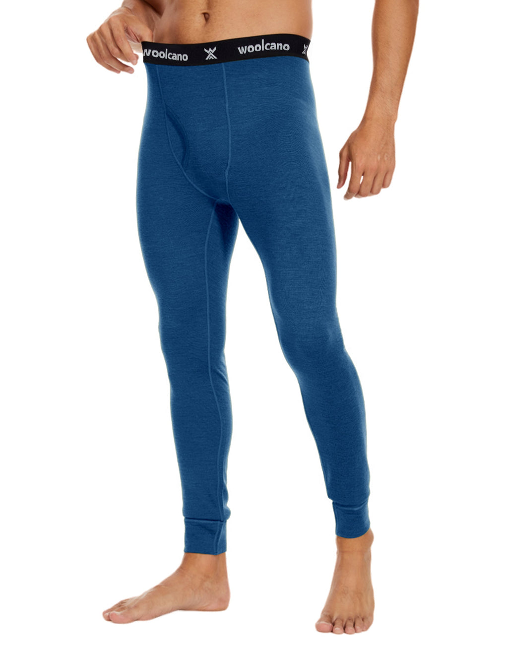 Woolcano Men’s 260g Merino Wool Base Layer Pants Lightweight Thermal Underwear Bottom