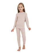 Woolcano Kid's 260g Merino Wool Unisex Base Layer Set Lightweight Thermal Underwear