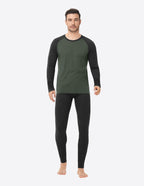 Woolcano Men’s 260g Merino Wool Base Layer Set Lightweight Thermal Underwear