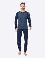 Woolcano Men’s 260g Merino Wool Base Layer Set Lightweight Thermal Underwear
