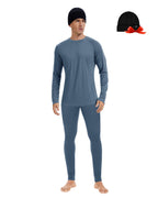 Woolcano Men’s 260g Merino Wool Base Layer Set Lightweight Thermal Underwear