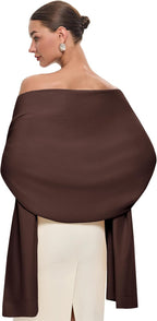 🔥PULI Women's Pashmina Shawl Wraps for Evening Dress Large Scarf Blanket Long Wedding Bridal Winter Warm Shoulder Wrap