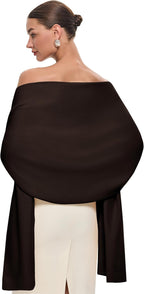 🔥PULI Women's Pashmina Shawl Wraps for Evening Dress Large Scarf Blanket Long Wedding Bridal Winter Warm Shoulder Wrap