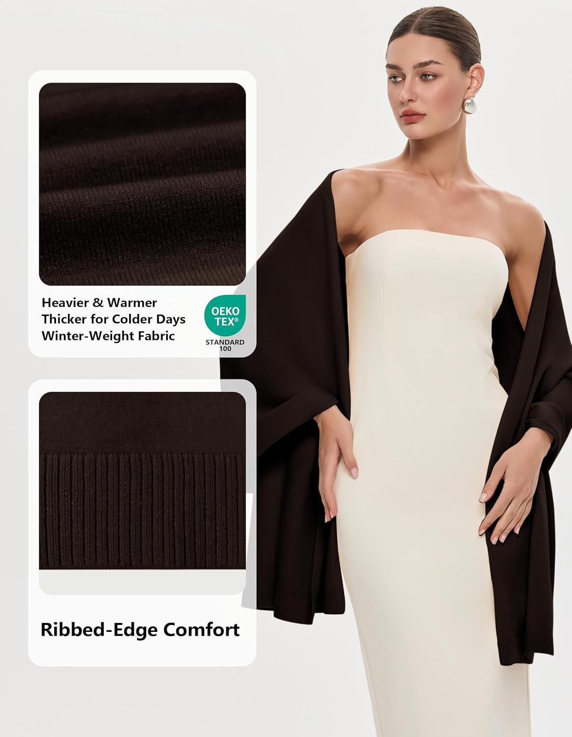 🔥PULI Women's Pashmina Shawl Wraps for Evening Dress Large Scarf Blanket Long Wedding Bridal Winter Warm Shoulder Wrap