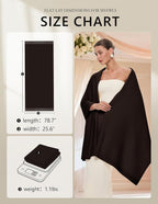 🔥PULI Women's Pashmina Shawl Wraps for Evening Dress Large Scarf Blanket Long Wedding Bridal Winter Warm Shoulder Wrap