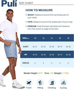 PULI Men's Golf Shorts 5 Inch Stretch Waterproof with 5 Pockets for Travel Hiking Casual Business