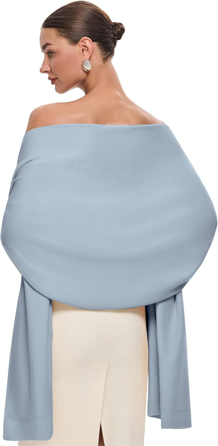 🔥PULI Women's Pashmina Shawl Wraps for Evening Dress Large Scarf Blanket Long Wedding Bridal Winter Warm Shoulder Wrap