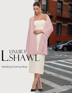 🔥PULI Women's Pashmina Shawl Wraps for Evening Dress Large Scarf Blanket Long Wedding Bridal Winter Warm Shoulder Wrap