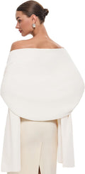 PULI Women's Pashmina Shawl Wraps PULI pashmina shawl wrap on model