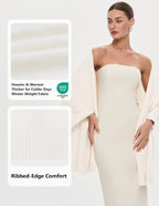 🔥PULI Women's Pashmina Shawl Wraps for Evening Dress Large Scarf Blanket Long Wedding Bridal Winter Warm Shoulder Wrap