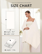 🔥PULI Women's Pashmina Shawl Wraps for Evening Dress Large Scarf Blanket Long Wedding Bridal Winter Warm Shoulder Wrap