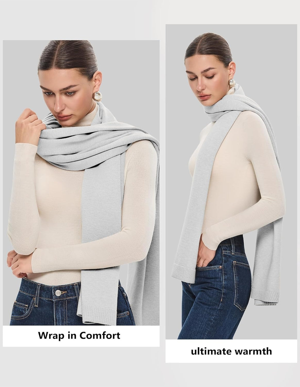 🔥PULI Women's Pashmina Shawl Wraps for Evening Dress Large Scarf Blanket Long Wedding Bridal Winter Warm Shoulder Wrap