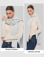 🔥PULI Women's Pashmina Shawl Wraps for Evening Dress Large Scarf Blanket Long Wedding Bridal Winter Warm Shoulder Wrap