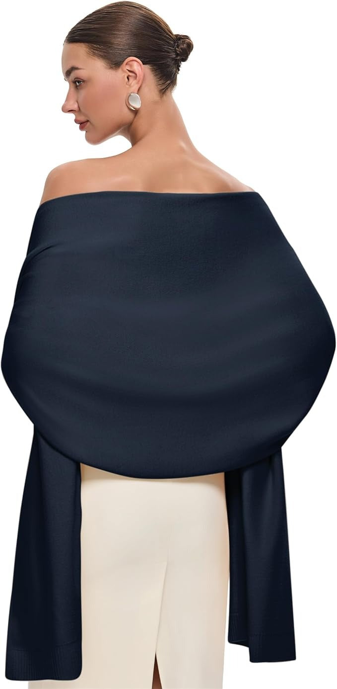 🔥PULI Women's Pashmina Shawl Wraps for Evening Dress Large Scarf Blanket Long Wedding Bridal Winter Warm Shoulder Wrap