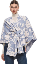 PULI Women's Elegant Shawl Wraps Soft Open Front Poncho Sweater for Spring Fall Winter