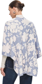 PULI Women's Elegant Shawl Wraps Soft Open Front Poncho Sweater for Spring Fall Winter