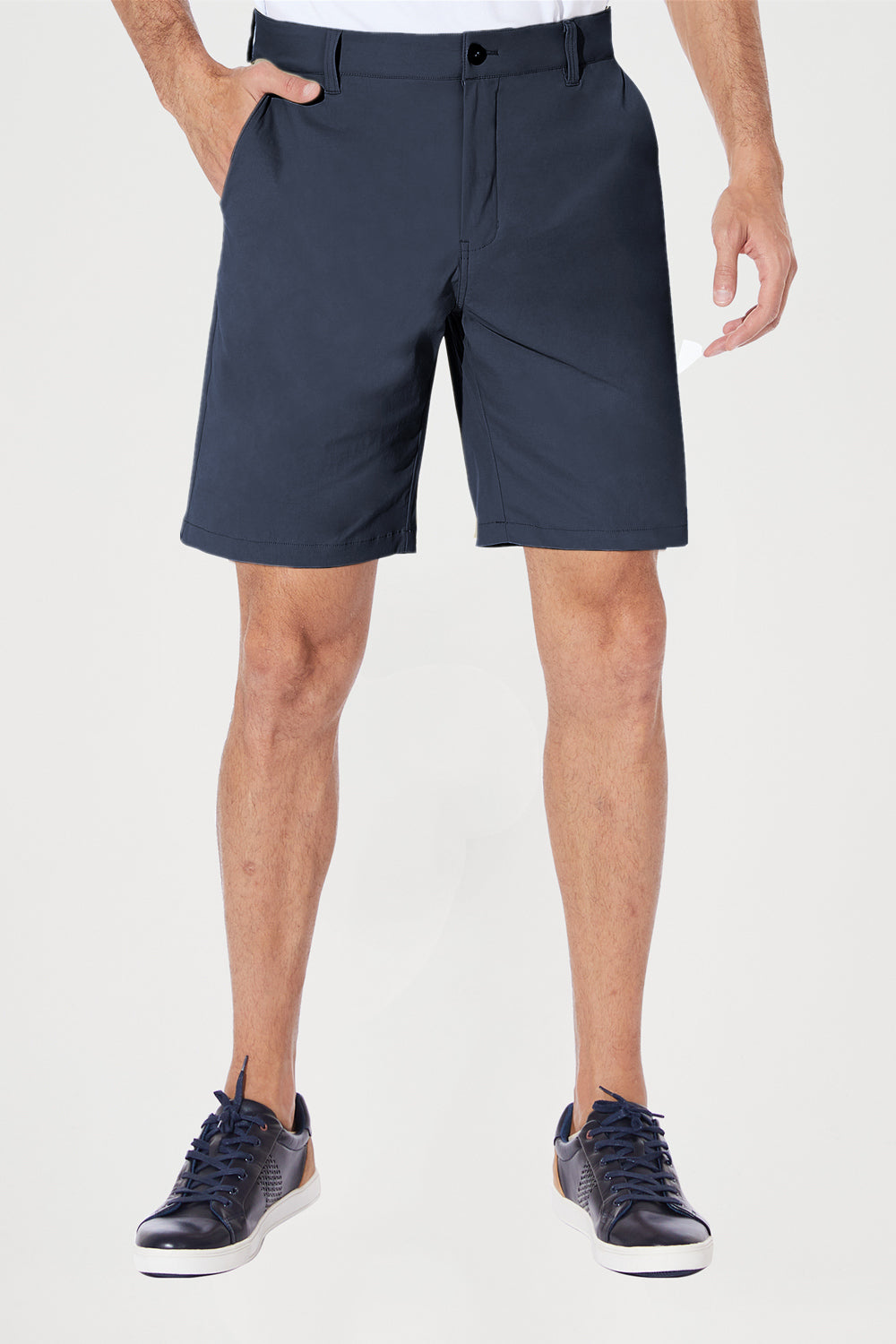 PULI Men's Golf Hybrid Dress Shorts Casual Chino Stretch Flat