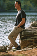 PULI Men's Waterproof Hiking Pants Slim Fit Cargo Joggers Stretch Quick Dry Outdoor Pants with Pockets